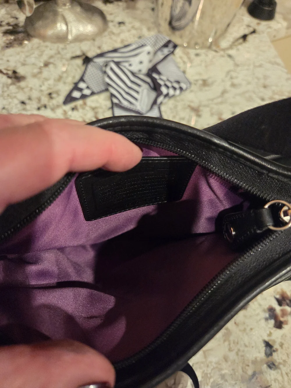 Coach Black Quilted Crossbody Bag with Matching Card Wallet
